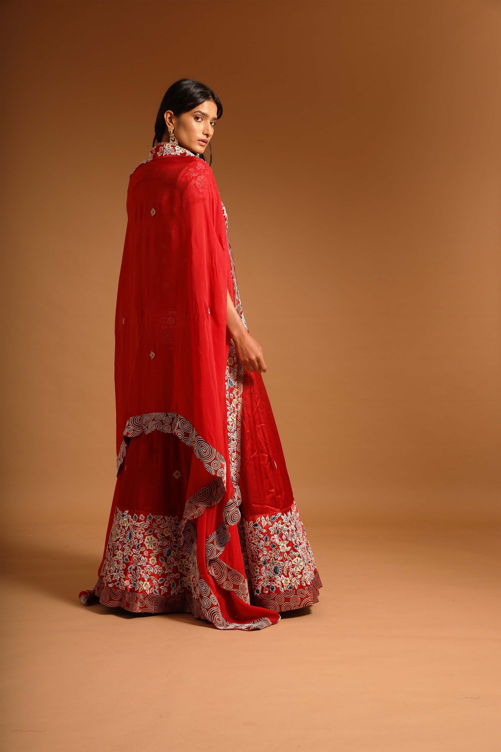 Mirzam lehenga & koti jacket with dupatta