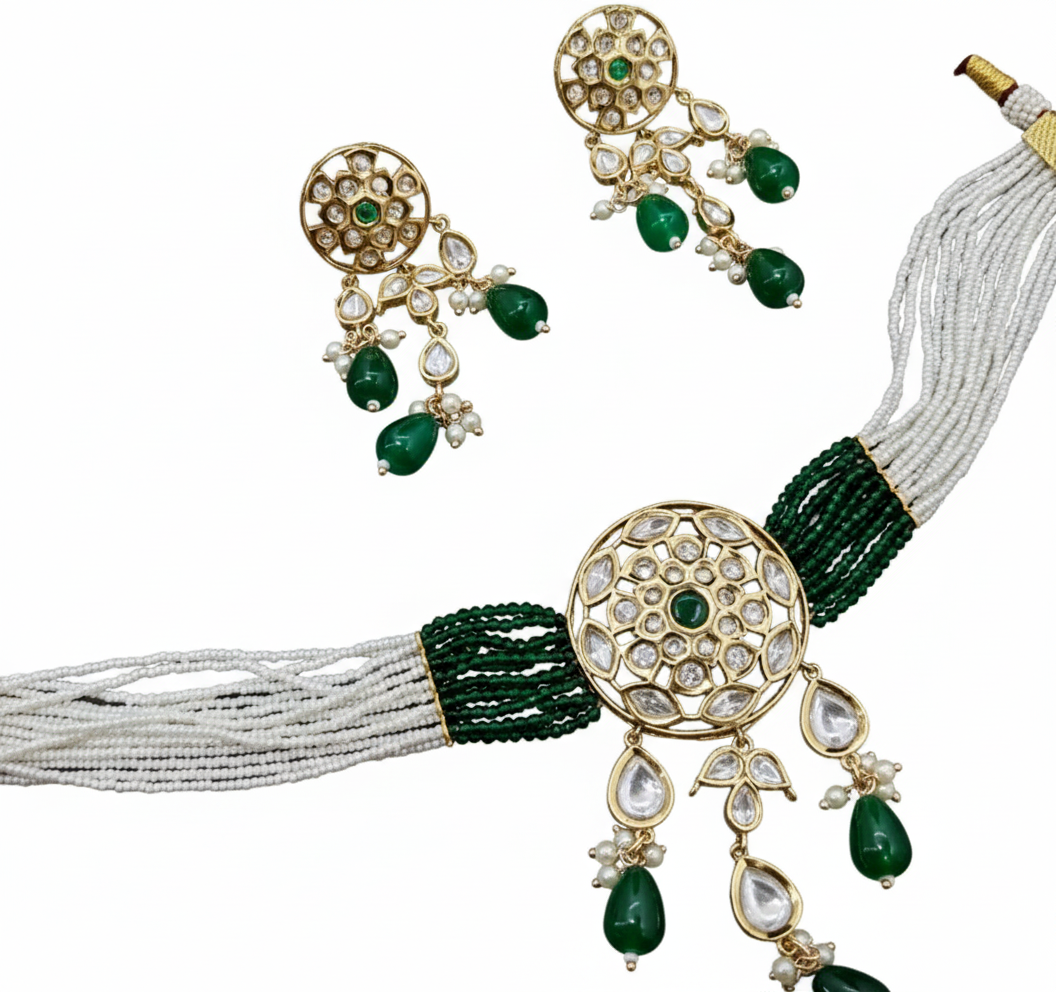 Celestial Cluster Kundan Necklace Set