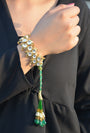 Green honeycomb pochi bracelet