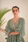 An Ocean Blue Tie Up Kaftan