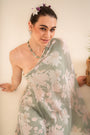 Floral Printed Ocean Blue One Shoulder Top With Palazzo Pants