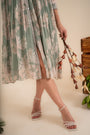 An Ocean Blue Airy Dress Crafted In Malai Chanderi