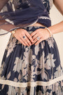 A Flowery Printed Layered Lehenga Set