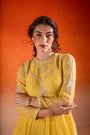 A Corn Yellow Anarkali Set