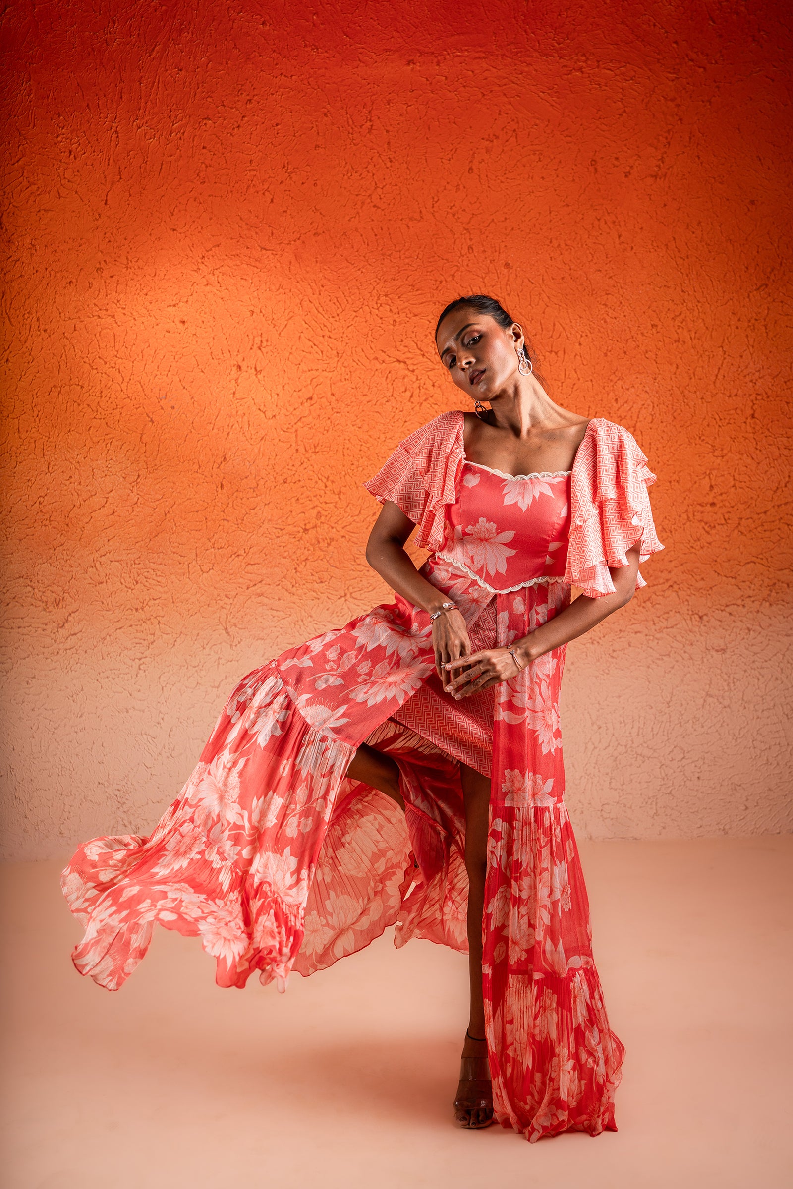 A Printed Layered Maxi In Georgia