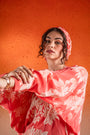 A Georgia Peach Floral Printed Co-Ord Set