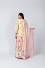 Embroidered Sleeves Silk Shabana Set with Sharara