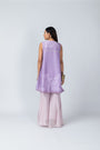 Lilac Floral Tunic & Shimmering Sharara Set