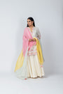 Natural Linen Kurta with Jacquard Sharara