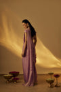 Lavender Pre-Drape Saree Set