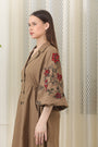 Versatile Mocha Mousse Double Breasted Dress