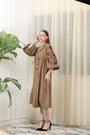 Versatile Mocha Mousse Double Breasted Dress