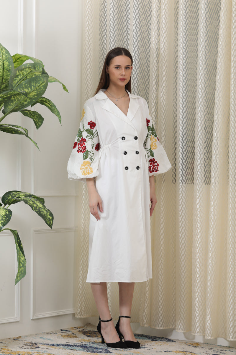 Timeless Ivory White Poplin Dress