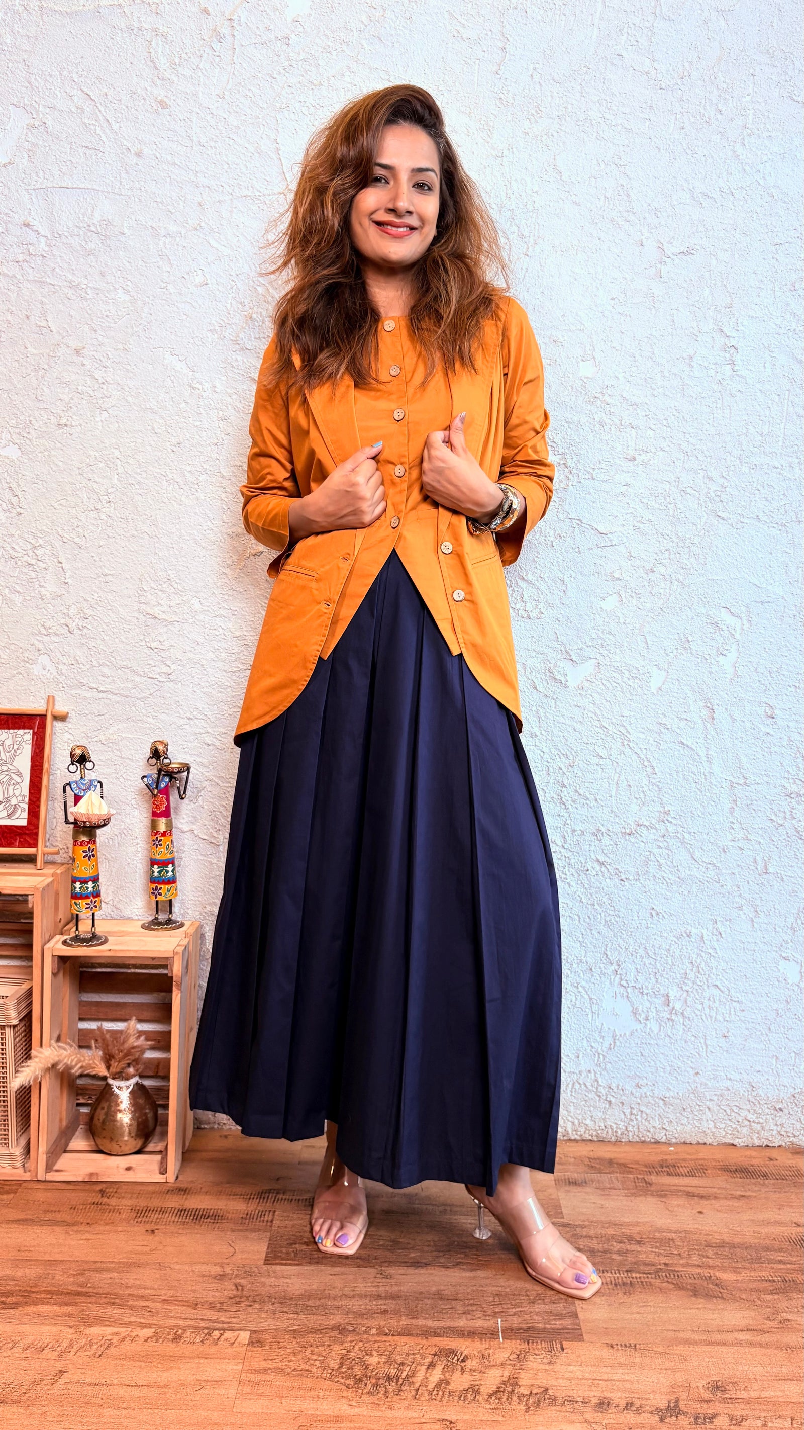 Lady Lead Mustard-Blue