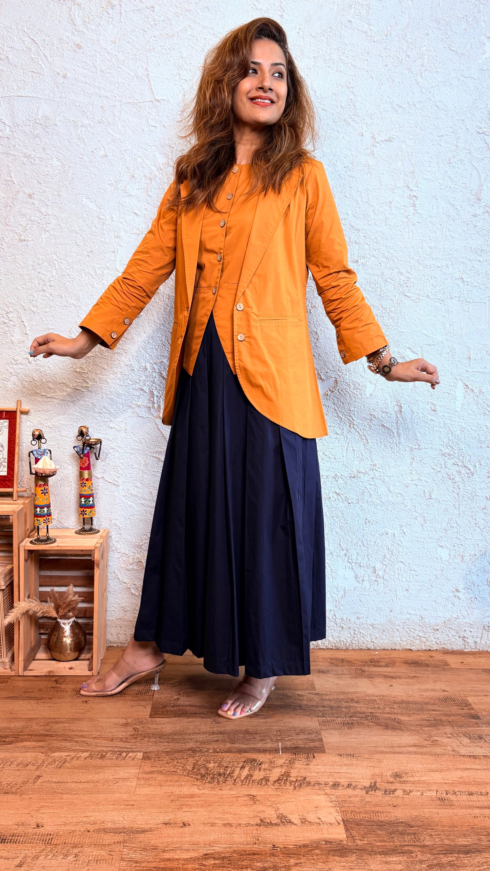 Lady Lead Mustard-Blue
