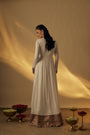 White Floor Length Anarkali Set