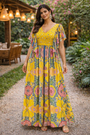Floral V-Neck Maxi Dress