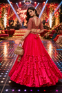 Gunmetal Embellished Luxury Pink Lehenga Set
