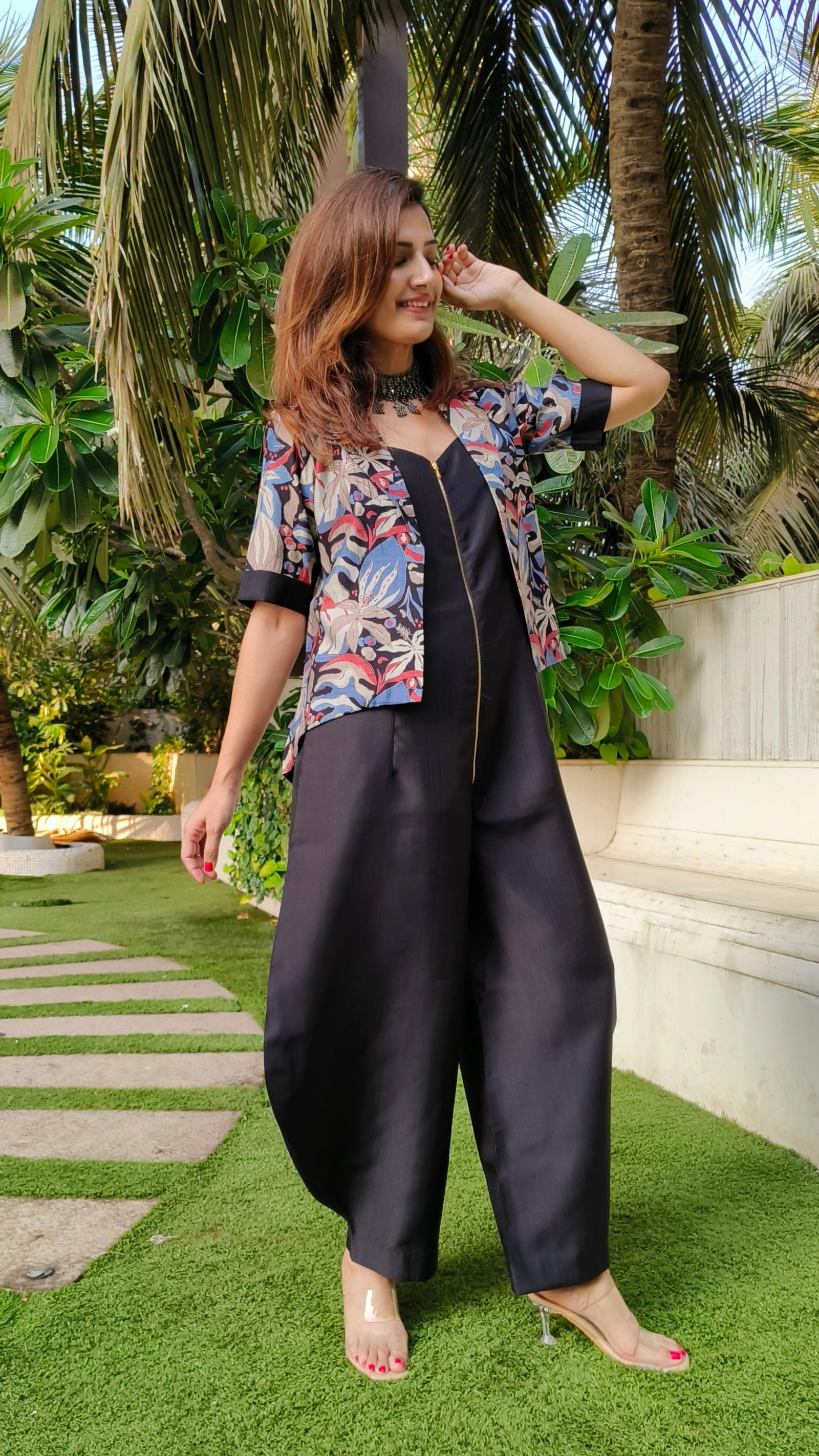 Urban Achkan Abstract Black/Blue