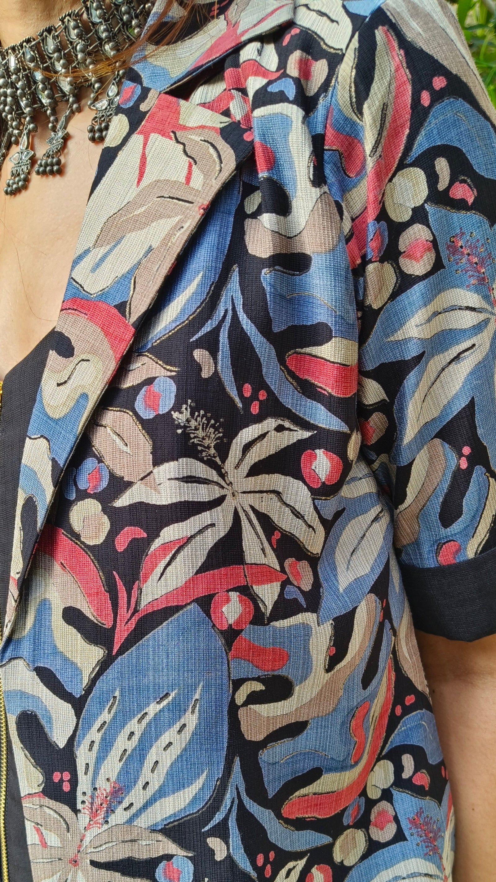 Urban Achkan Abstract Black/Blue