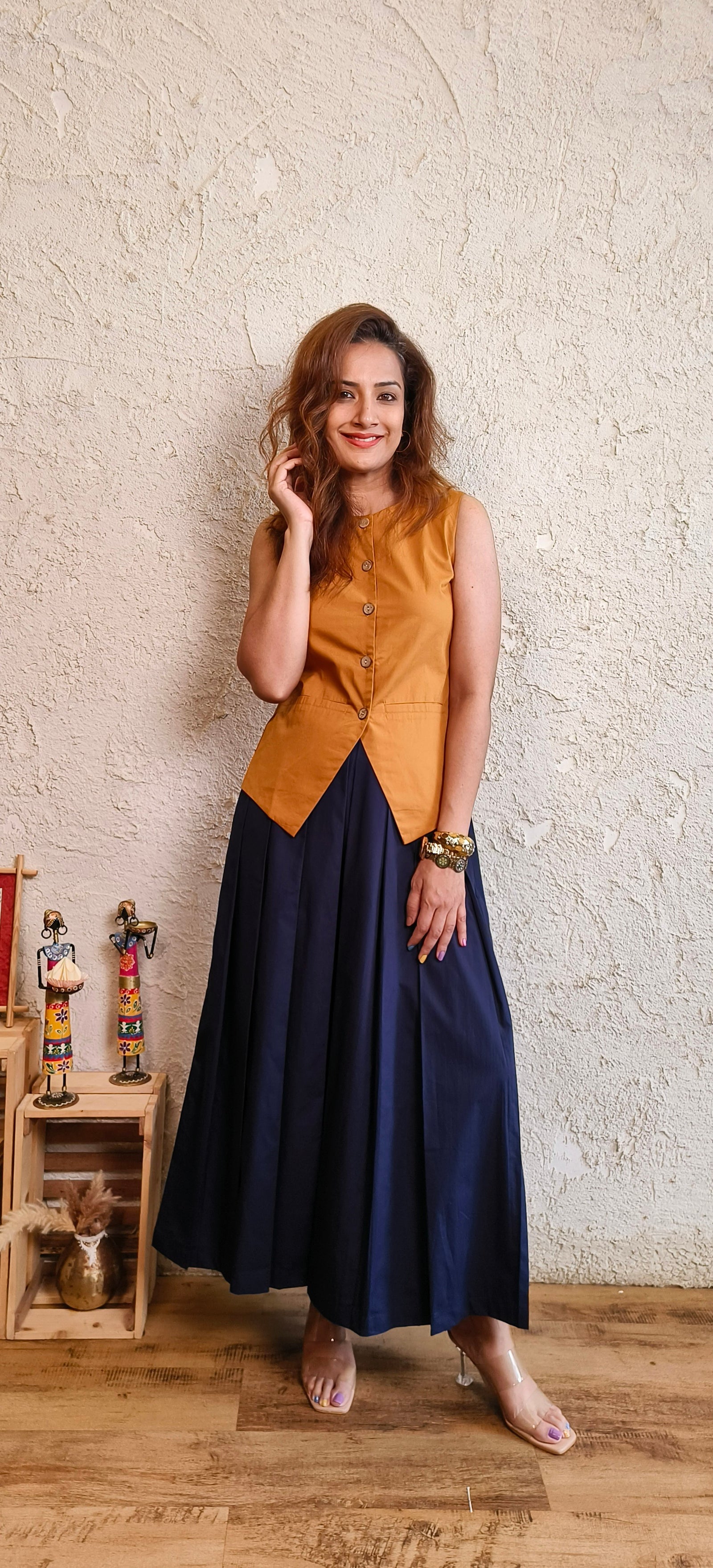 Lady Lead Mustard-Blue
