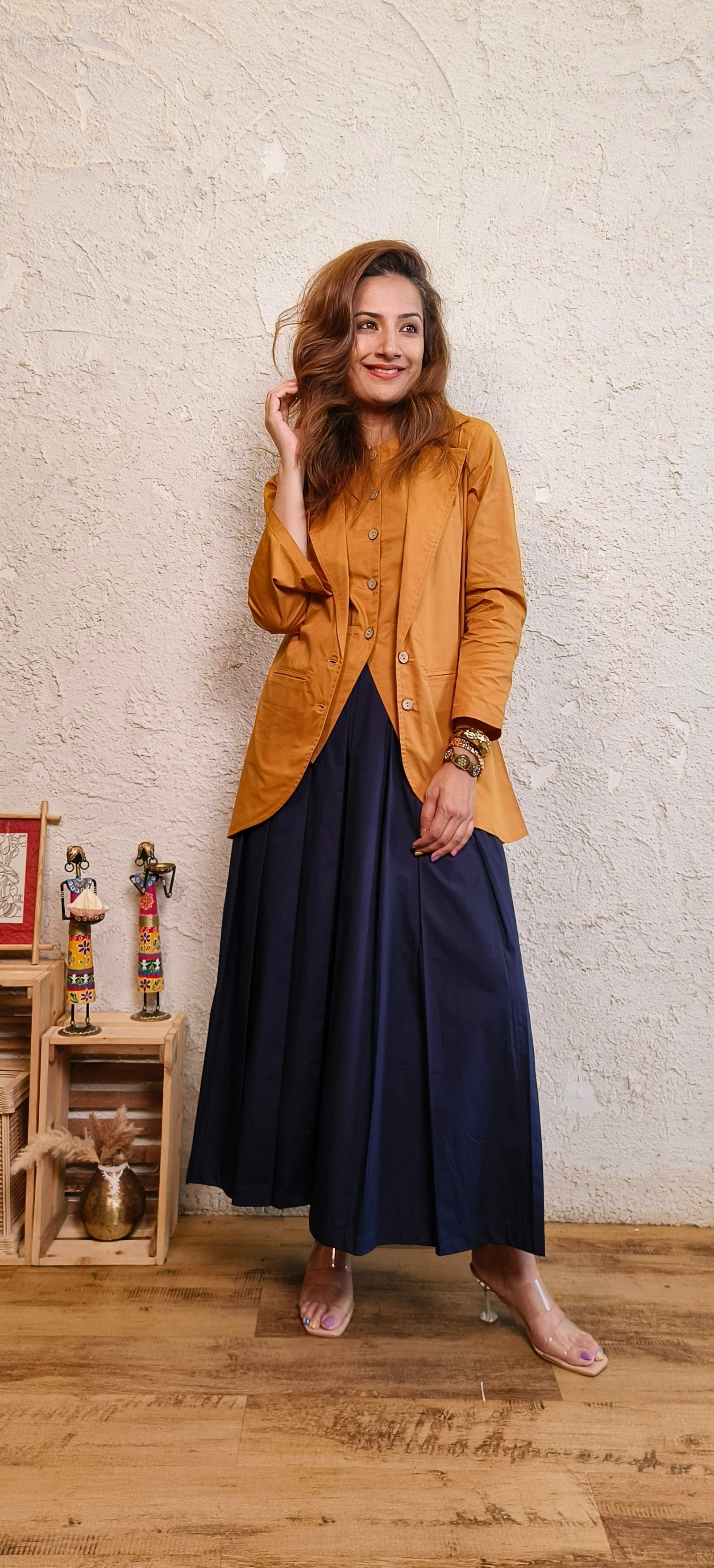 Lady Lead Mustard-Blue