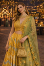 Ethereal Gold Pastel Lehenga Set