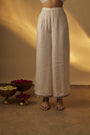White Anarkali Set