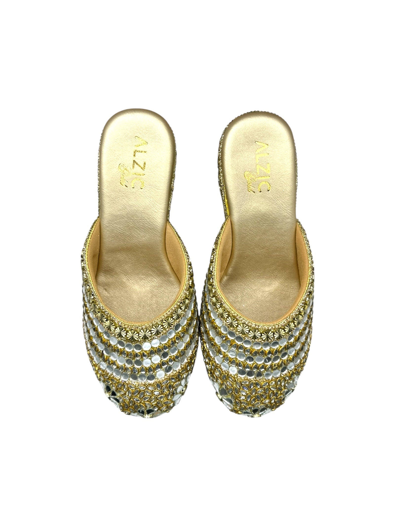 Royal Sparkle Embellished Wedges