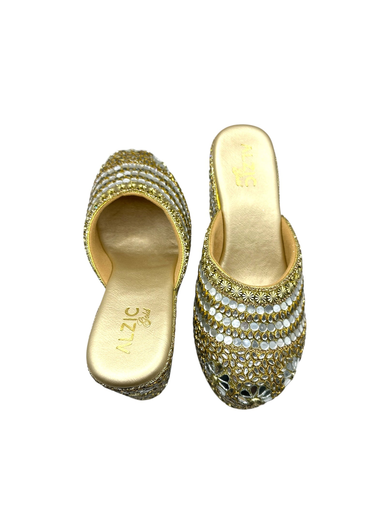Royal Sparkle Embellished Wedges