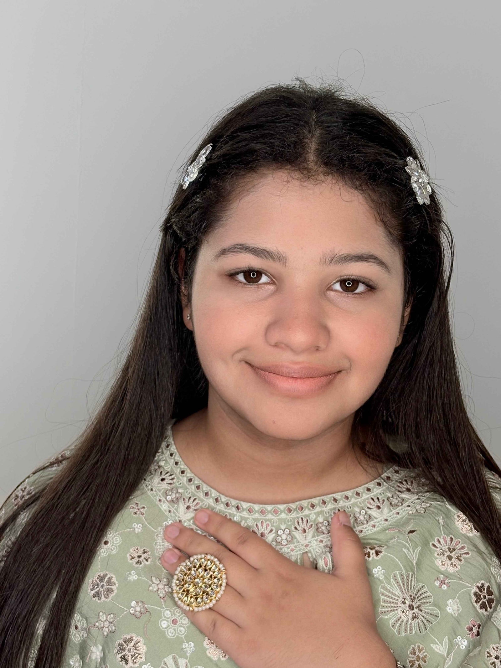 Kundan Flower Cocktail Ring