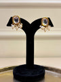 Classic Kundan Studs with Pearl Drops