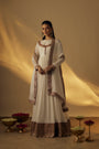 White Floor Length Anarkali Set