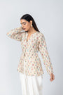 Handwork Mirza Jacket Set with Ivory Dhoti