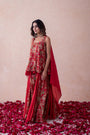 Multi-Layered Silk Sharara Set With a Choker-Style Dupatta