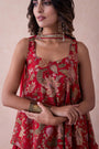 Multi-Layered Silk Sharara Set With a Choker-Style Dupatta