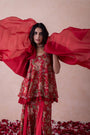 Multi-Layered Silk Sharara Set With a Choker-Style Dupatta