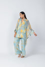 Blue & Yellow Floral Printed Co-ord Set