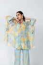 Blue & Yellow Floral Printed Co-ord Set
