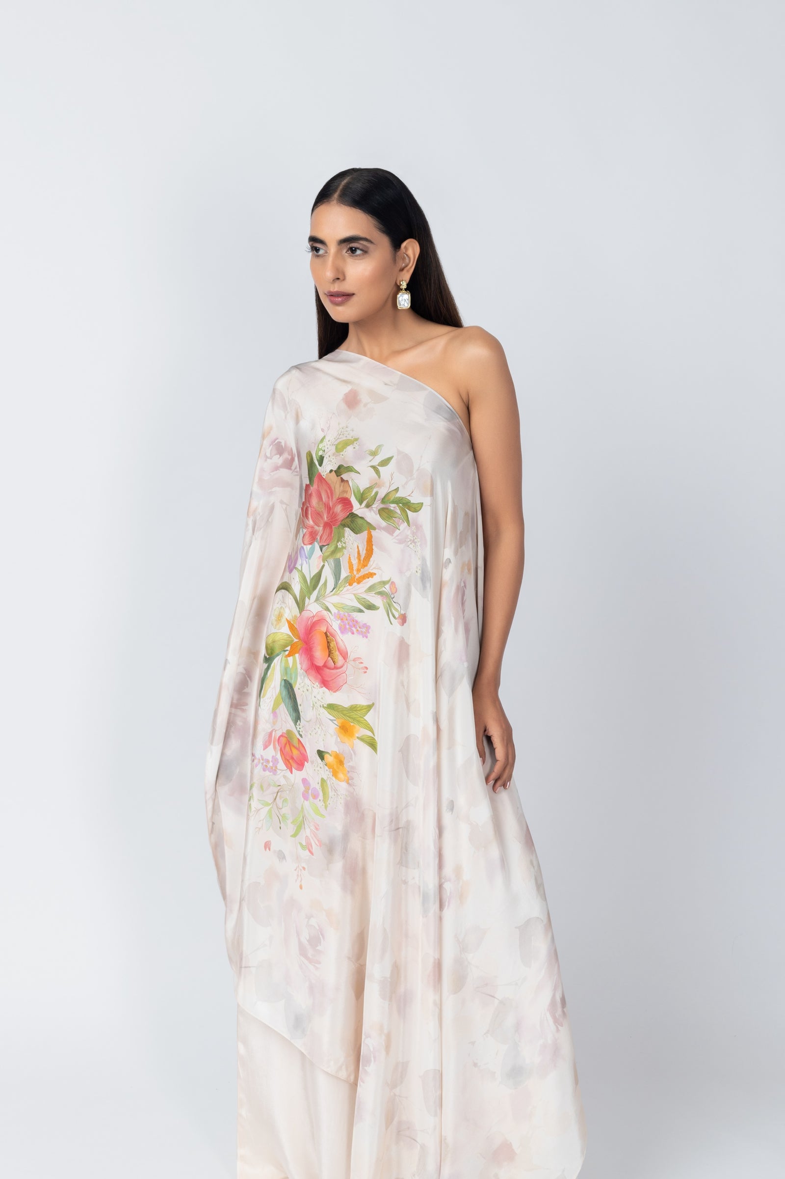 Flowy Floral Tunic & Ivory Palazzo Set