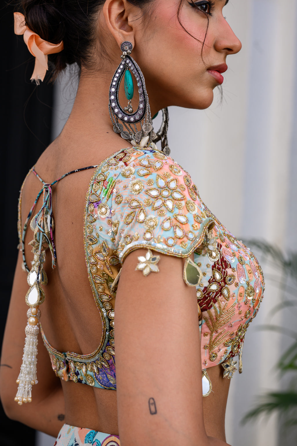Gardenia Highlighted Saree