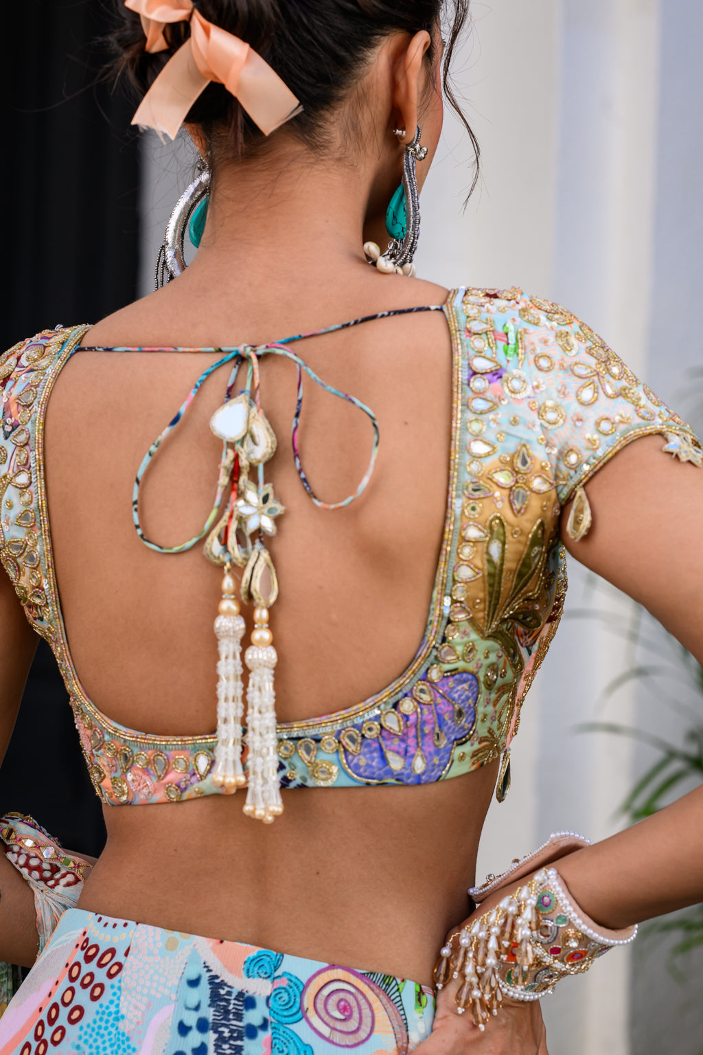 Gardenia Highlighted Saree