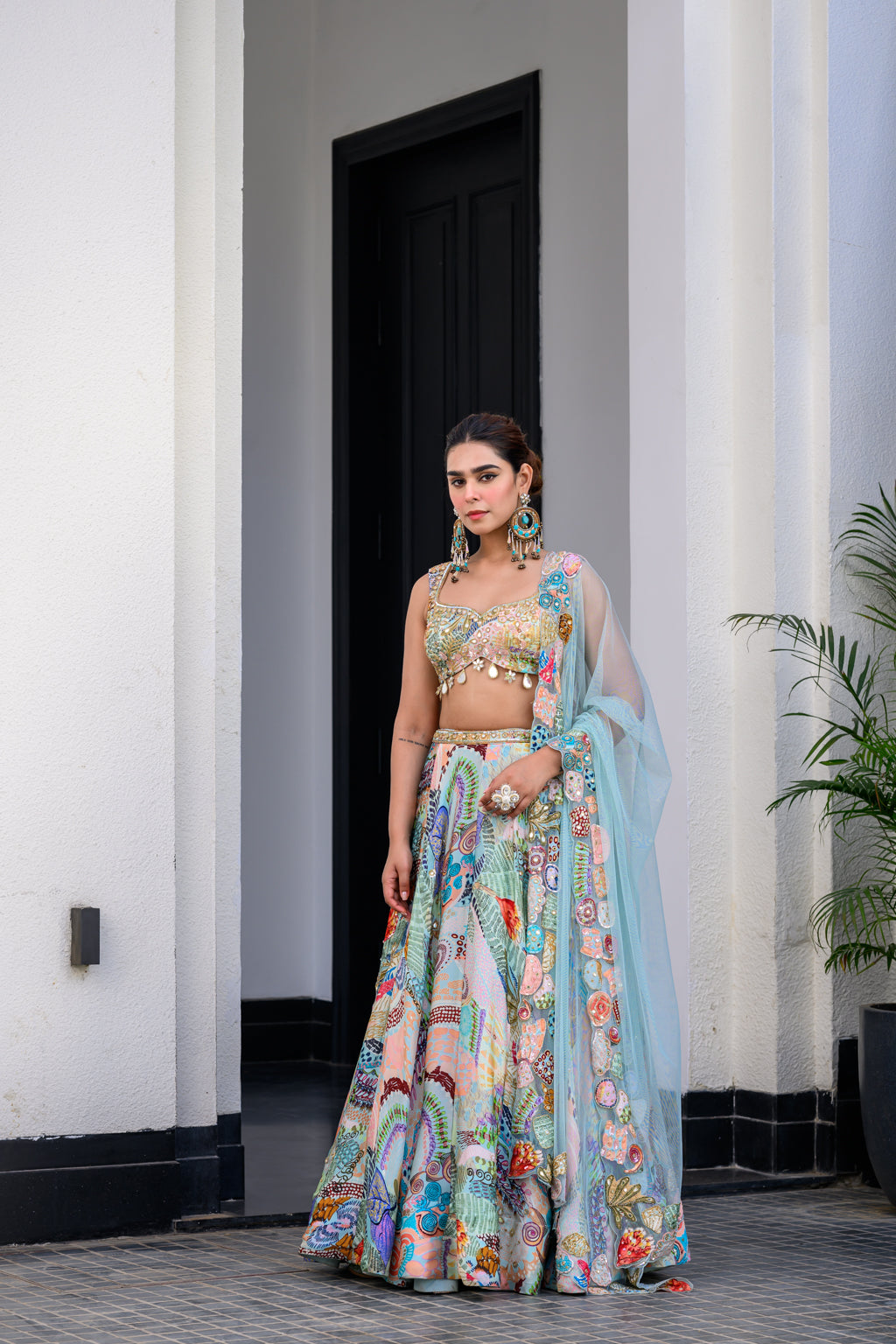 Gardenia Highlighted Lehenga Set