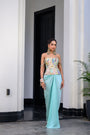 Gardenia Highlighted Corset With Skirt