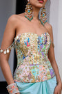 Gardenia Highlighted Corset With Skirt