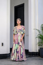 Eden Jumpsuit Paidawn With H Cape Jacket Set