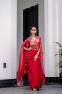 Dawn H Jacket And Dhoti Skirt Set Paidawn With H Apl Cape