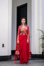 Dawn H Jacket And Dhoti Skirt Set Paidawn With H Apl Cape