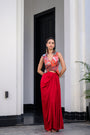 Dawn H Jacket And Dhoti Skirt Set Paidawn With H Apl Cape