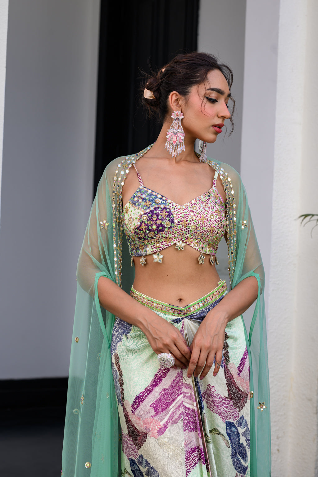 Eden Highlight Bralette With Mirror Work